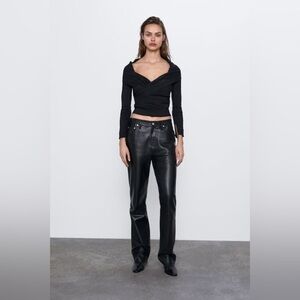 ZARA TOP WITH ASYMMETRIC NECKLINE